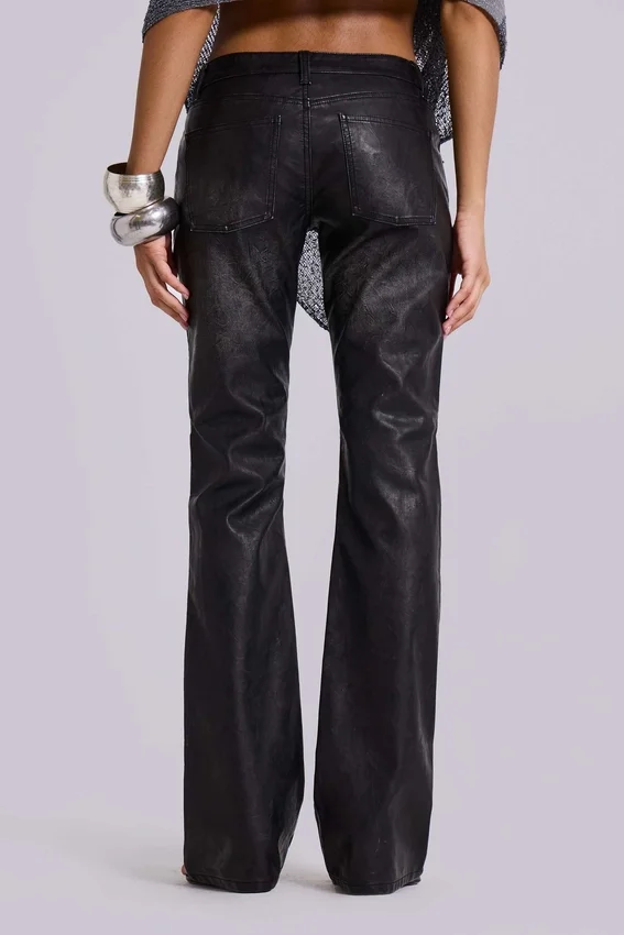 Jeans bootcut noir Cooper en PU