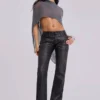 Jeans bootcut noir Cooper en PU