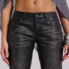 Jeans bootcut noir Cooper en PU