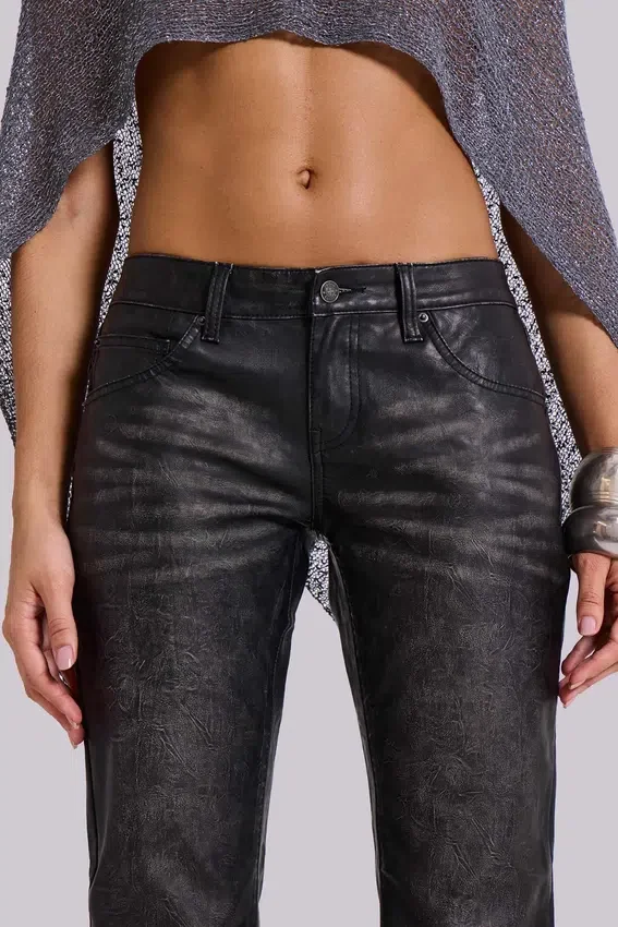 Jeans bootcut noir Cooper en PU