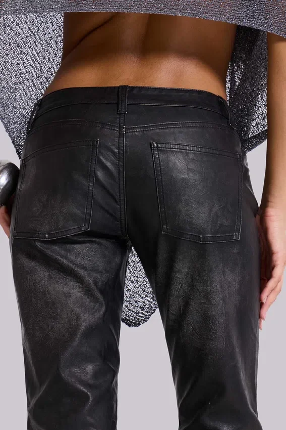 Jeans bootcut noir Cooper en PU