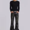 Jeans bootcut PU Drift noir délavé