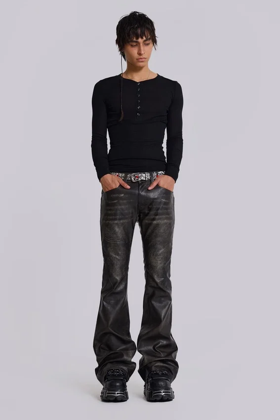 Jeans bootcut PU Drift noir délavé