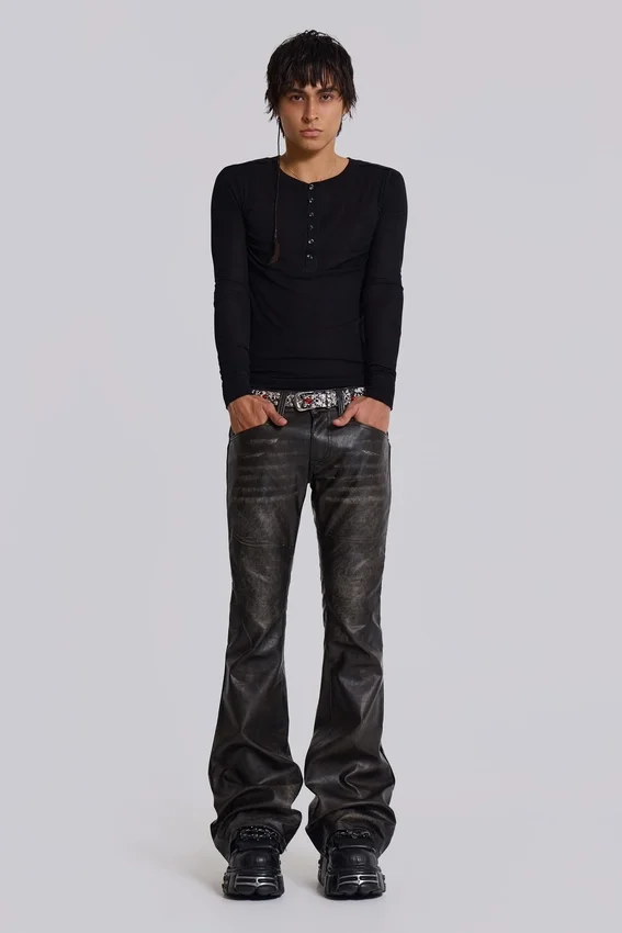 Jeans bootcut PU Drift noir délavé
