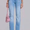 Jeans bootcut skinny taille basse Kelsey, délavage clair