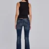 Jeans bootcut skinny taille basse Kelsey, délavage foncé