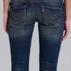 Jeans bootcut skinny taille basse Kelsey, délavage foncé