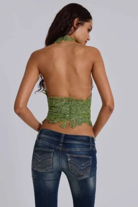 Jeans bootcut skinny taille basse Kelsey, délavage foncé