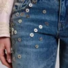 Jeans court Cooper orné