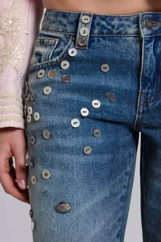 Jeans court Cooper orné