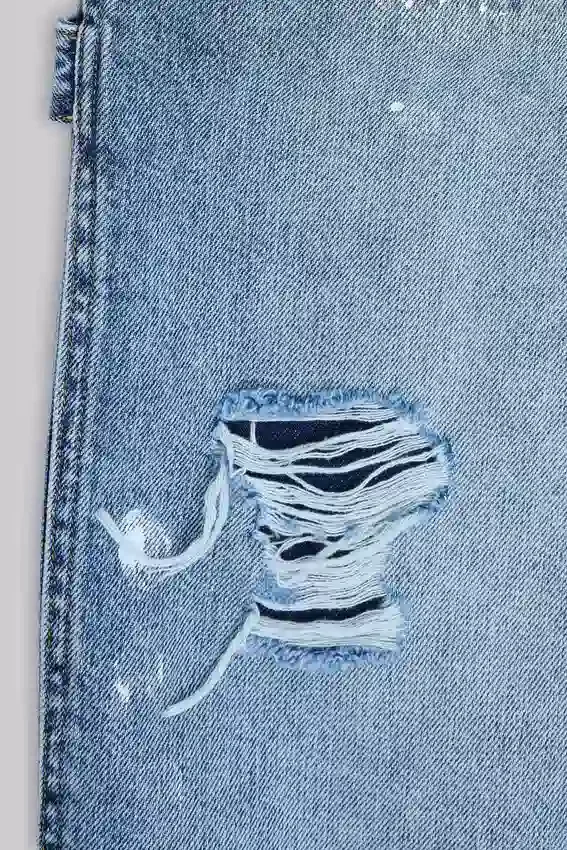 Jeans de charpentier bleu vintage délavé
