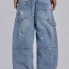 Jeans de charpentier bleu vintage délavé