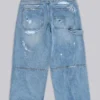 Jeans de charpentier bleu vintage délavé