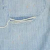 Jeans de charpentier à double genou à fines rayures