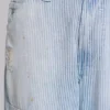 Jeans de charpentier à double genou à fines rayures
