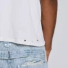 Jeans de charpentier à double genou à fines rayures