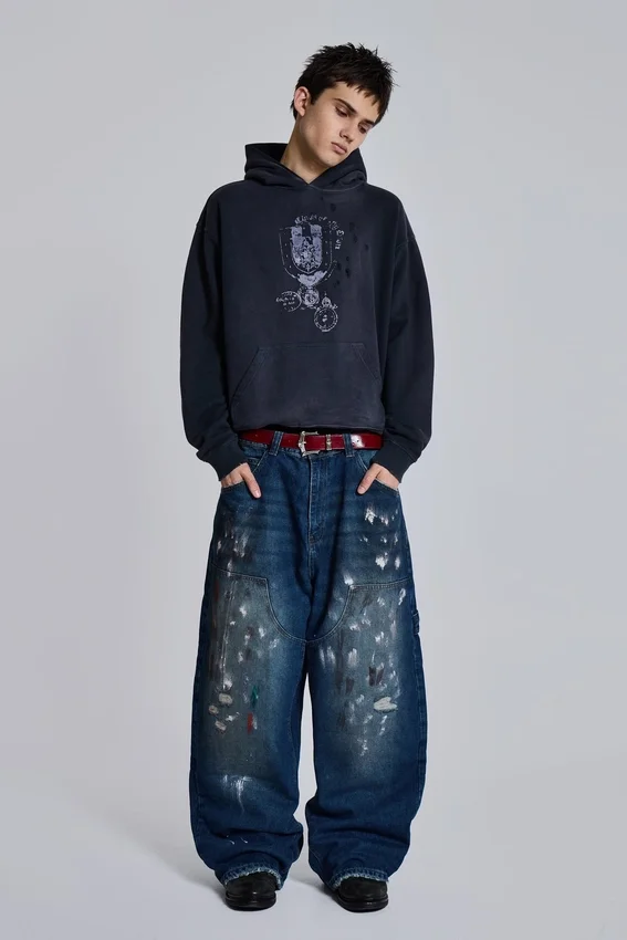 Jeans de charpentier Splatter Cinch