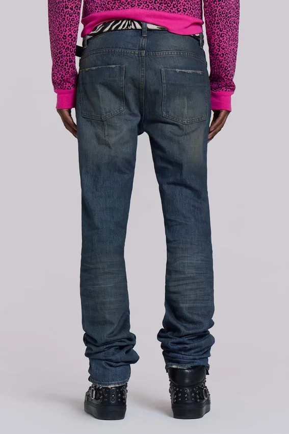 Jeans « Drain » délavés sales