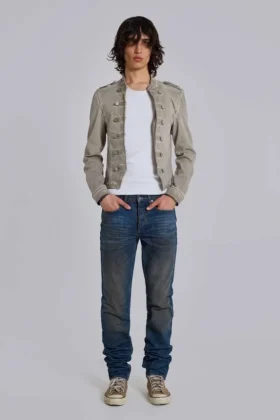 Jeans « Drain » délavés sales