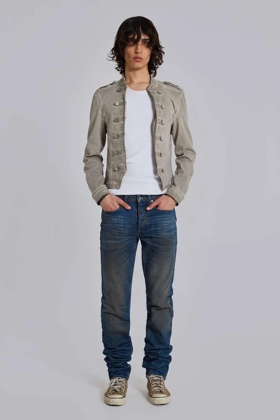 Jeans « Drain » délavés sales