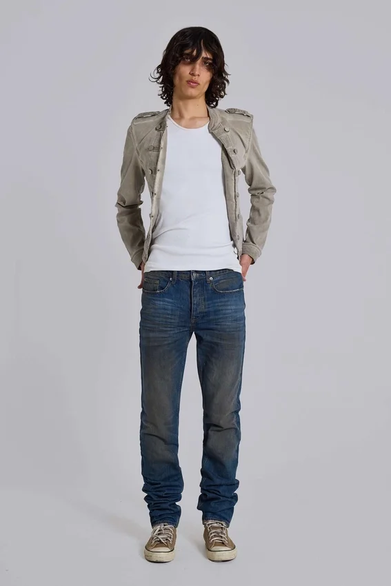 Jeans « Drain » délavés sales