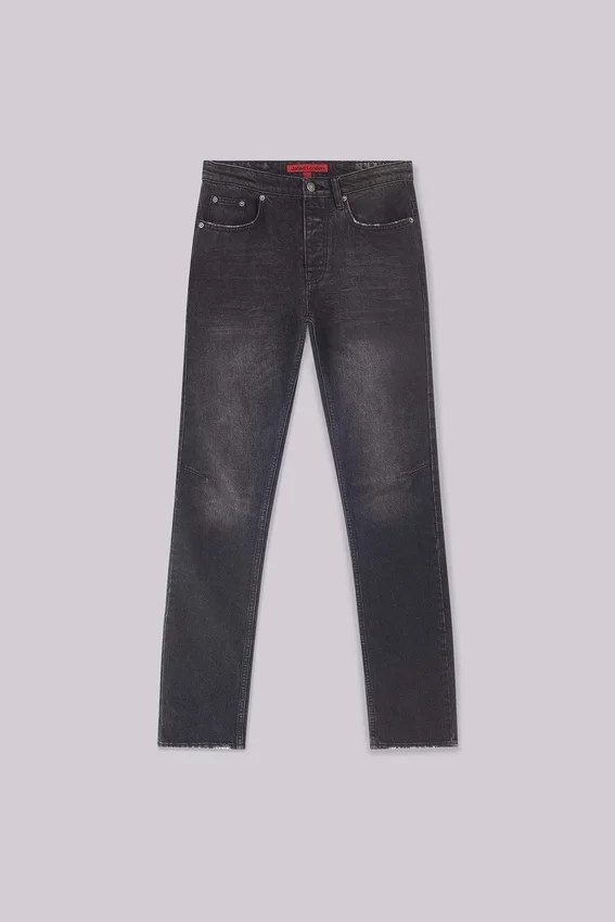 Jeans « Drain » noir délavé