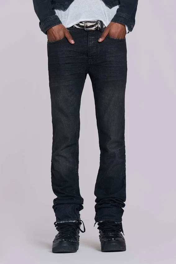 Jeans « Drain » noir délavé