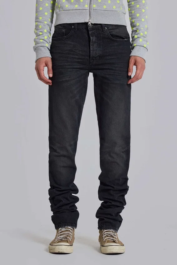 Jeans « Drain » noir délavé