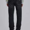 Jeans « Drain » noir délavé