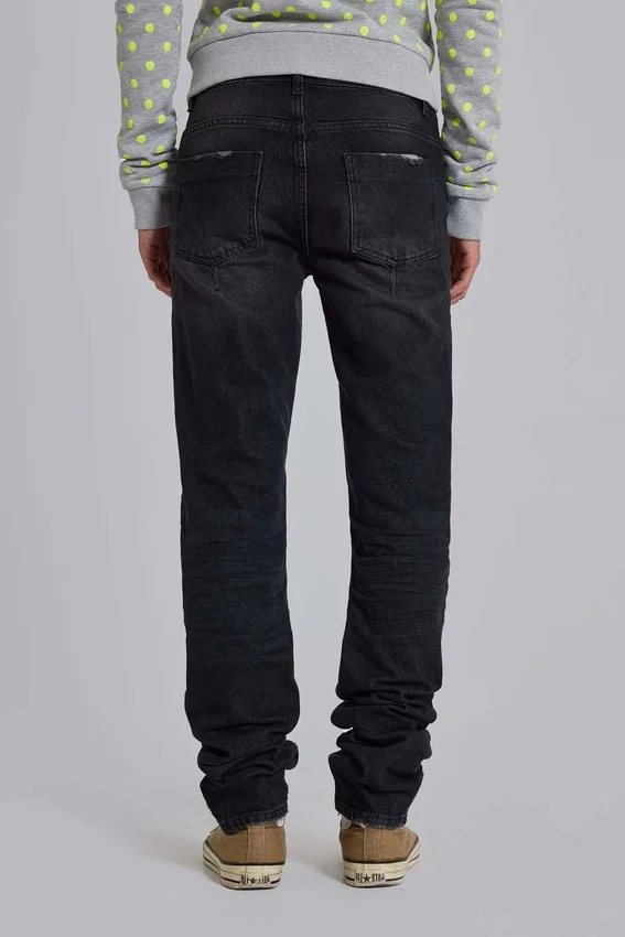 Jeans « Drain » noir délavé