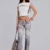 Jeans droit taille basse Rider, coloris Painter