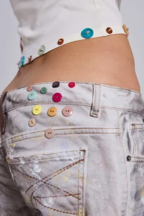 Jeans droit taille basse Rider, coloris Painter