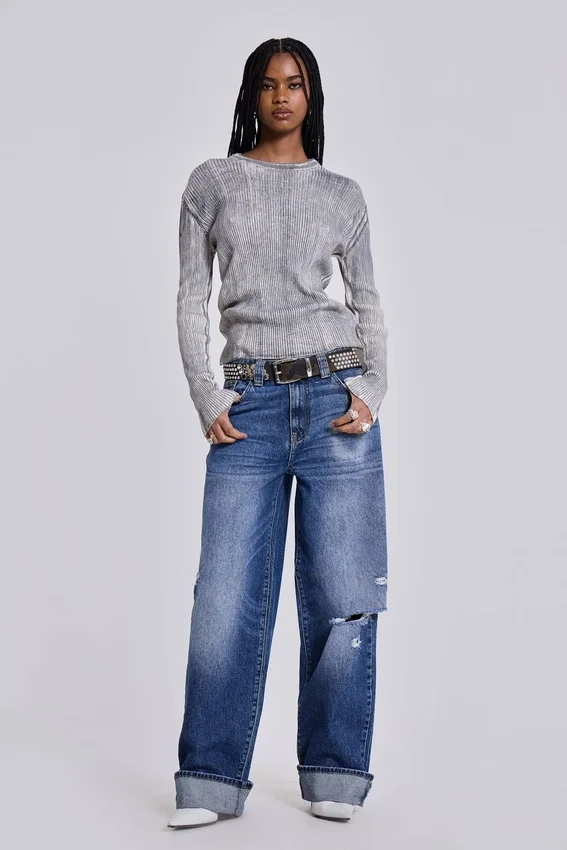 Jeans Sonic délavé bleu vintage
