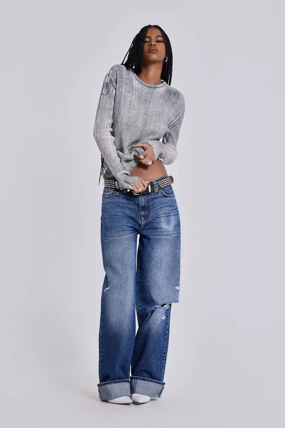 Jeans Sonic délavé bleu vintage