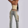 Jeans « Strap Up » délavés « Stone Wash »