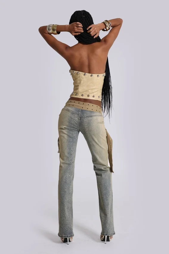 Jeans « Strap Up » délavés « Stone Wash »