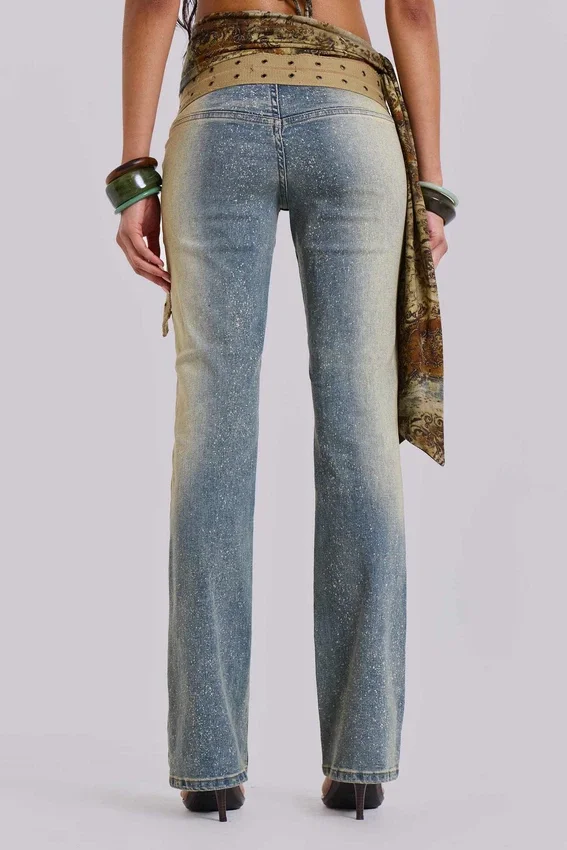 Jeans « Strap Up » délavés « Stone Wash »