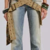 Jeans « Strap Up » délavés « Stone Wash »