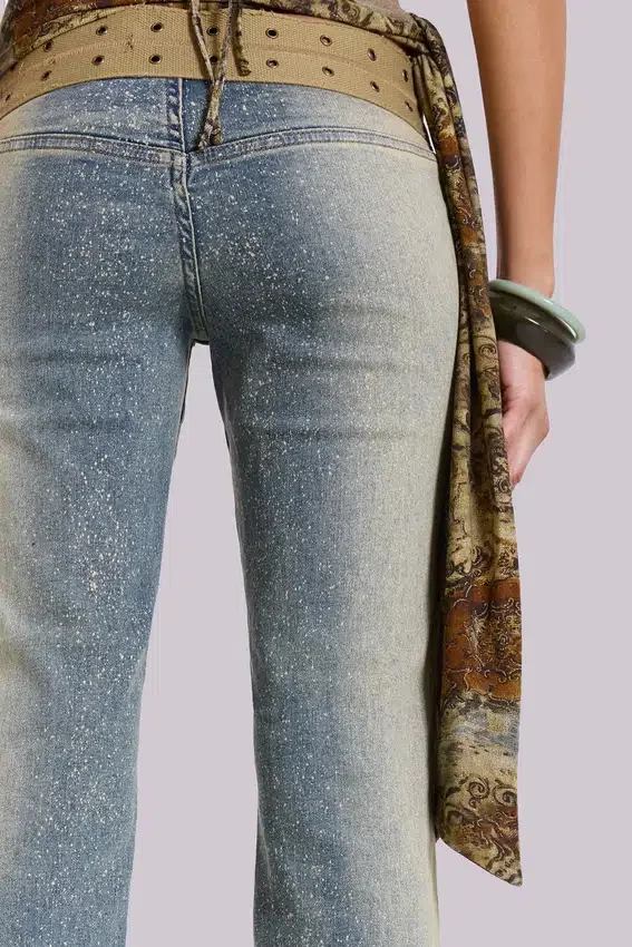Jeans « Strap Up » délavés « Stone Wash »
