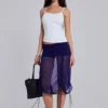 Jupe midi en maille froncée Velare
