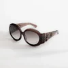 Lunettes de soleil rondes oversize Majorette en marron