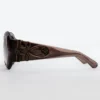 Lunettes de soleil rondes oversize Majorette en marron