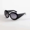 Lunettes de soleil rondes oversize Majorette en noir