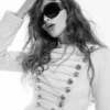 Lunettes de soleil rondes oversize Majorette en noir