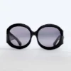 Lunettes de soleil rondes oversize Majorette en noir