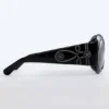 Lunettes de soleil rondes oversize Majorette en noir