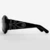 Lunettes de soleil rondes oversize Majorette en noir