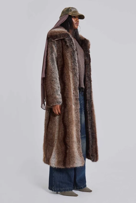 Manteau en fausse fourrure Agyness Brown