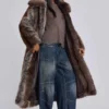 Manteau en fausse fourrure Agyness Brown
