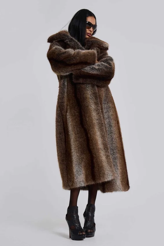 Manteau en fausse fourrure Agyness Brown